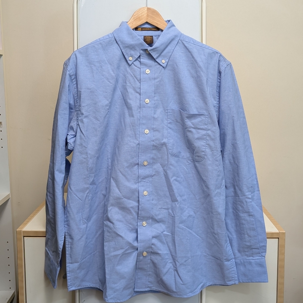 Harriton Men's Button Up Shirt Large